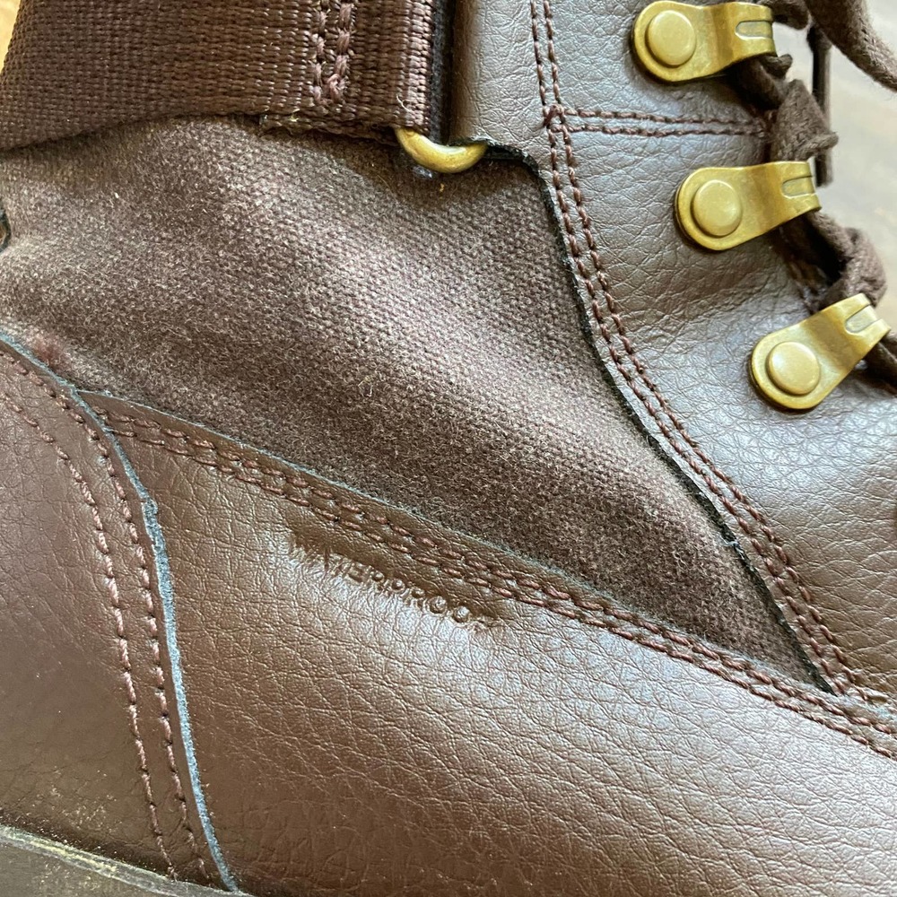 Sorel Brown Emelie Conquest Waterproof Leather Lace Up Combat Boots Size 5 - Picture 6 of 11